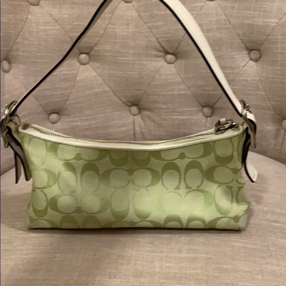 Coach green purse